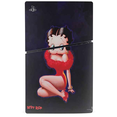 Betty Boop Red Dress PS5 Slim Digital Edition Console Skin